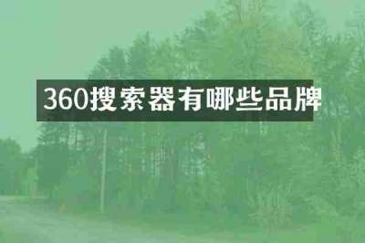 360搜索器有哪些品牌