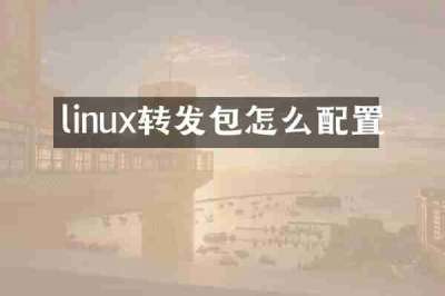 linux转发包怎么配置