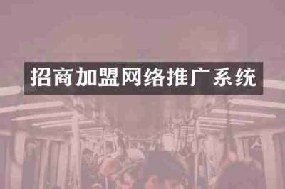 招商加盟网络推广系统