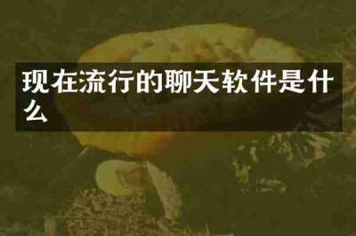 现在流行的聊天软件是什么