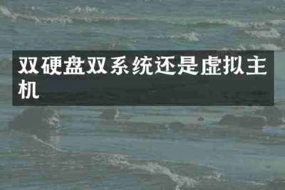 双硬盘双系统还是虚拟主机