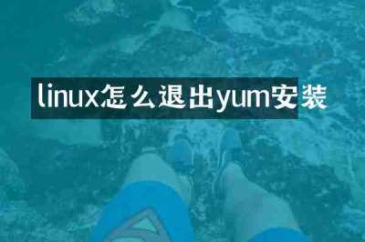 linux怎么退出yum安装