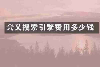 兴义搜索引擎费用多少钱