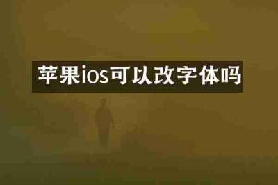 苹果ios可以改字体吗