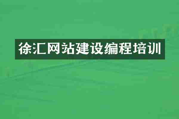 徐汇网站建设编程培训