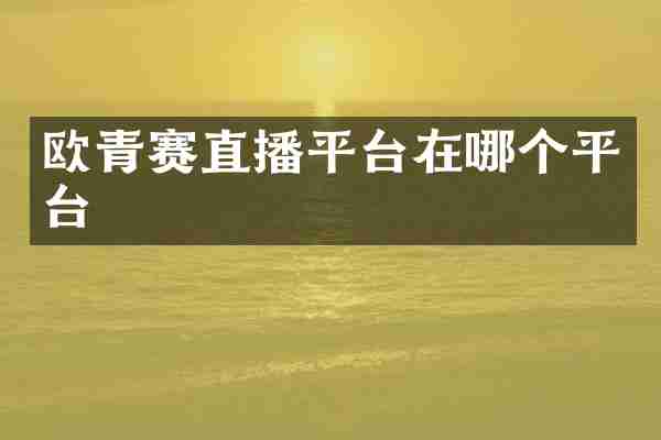 欧青赛直播平台在哪个平台