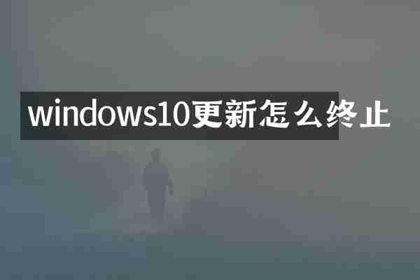 windows10更新怎么终止