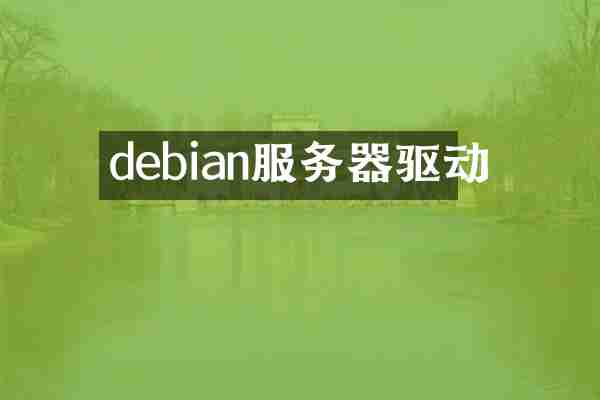 debian服务器驱动