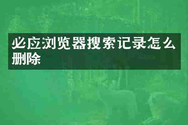 必应浏览器搜索记录怎么删除