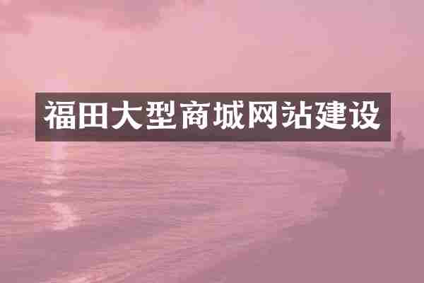 福田大型商城网站建设