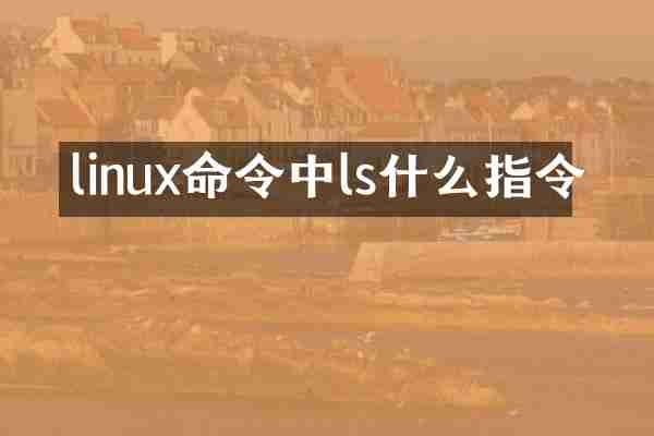 linux命令中ls什么指令