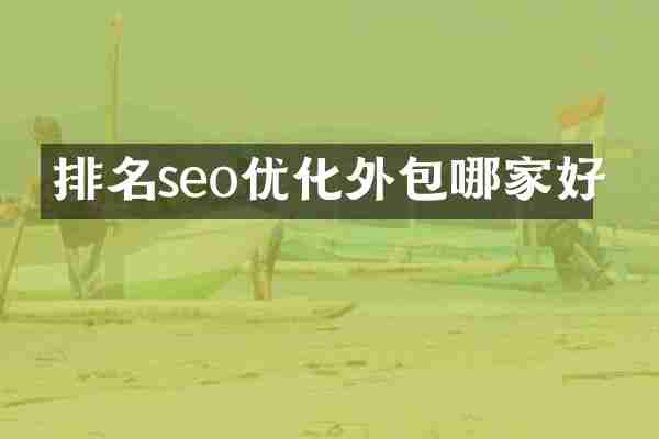 排名seo优化外包哪家好