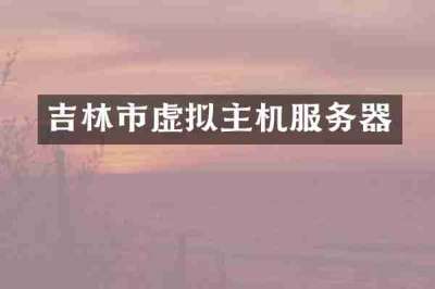 吉林市虚拟主机服务器