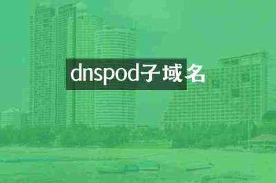 dnspod子域名