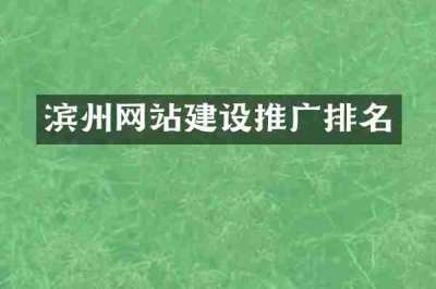 滨州网站建设推广排名