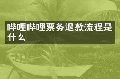 哔哩哔哩票务退款流程是什么