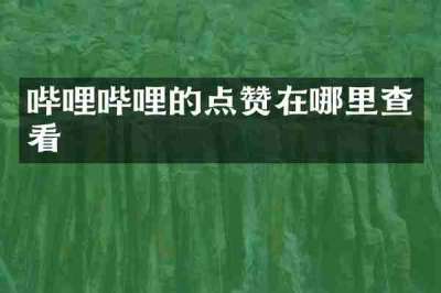哔哩哔哩的点赞在哪里查看