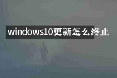 windows10更新怎么终止