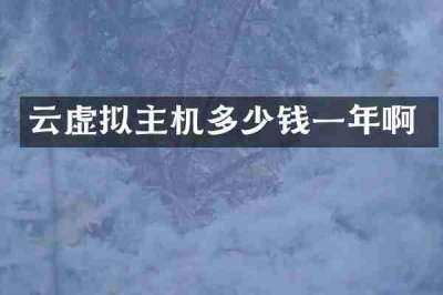 云虚拟主机多少钱一年啊