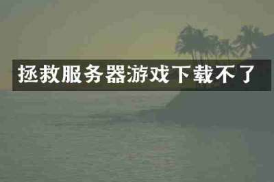 拯救服务器游戏下载不了