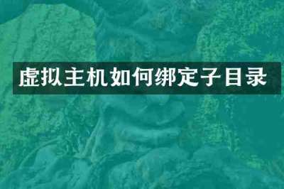 虚拟主机如何绑定子目录