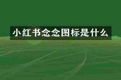 小红书念念图标是什么