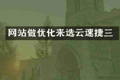 网站做优化来选云速捷三