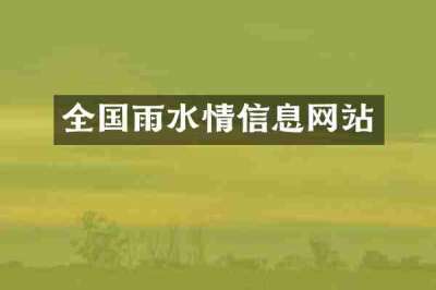 全国雨水情信息网站