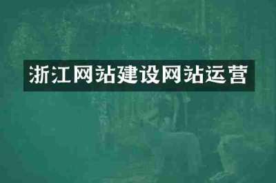 浙江网站建设网站运营