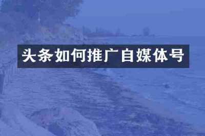 头条如何推广自媒体号