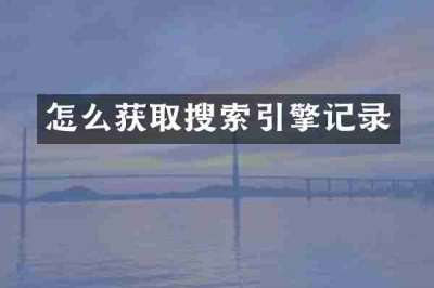 怎么获取搜索引擎记录