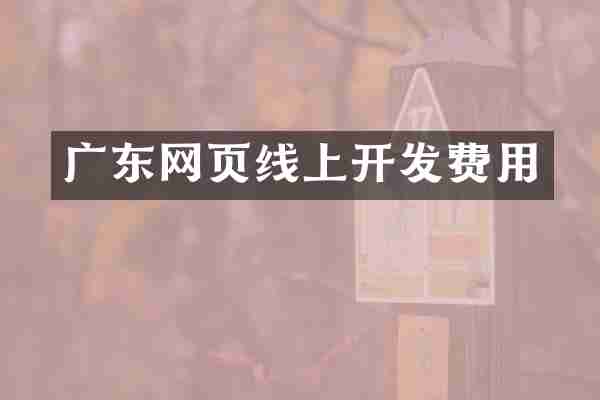 广东网页线上开发费用