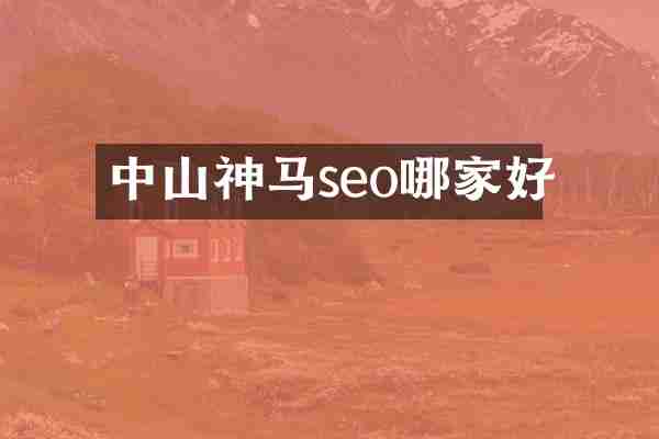 中山神马seo哪家好