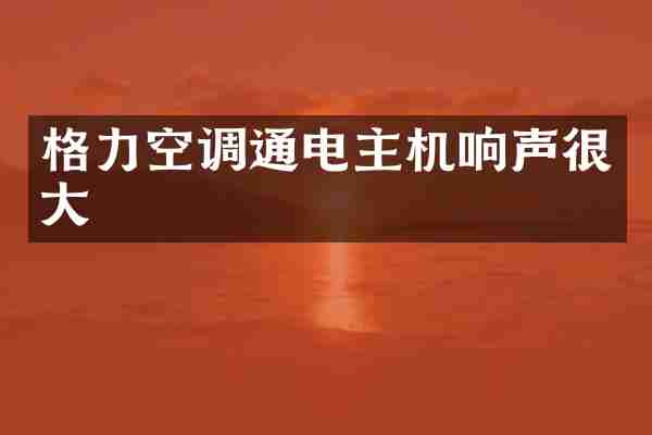 格力空调通电主机响声很大