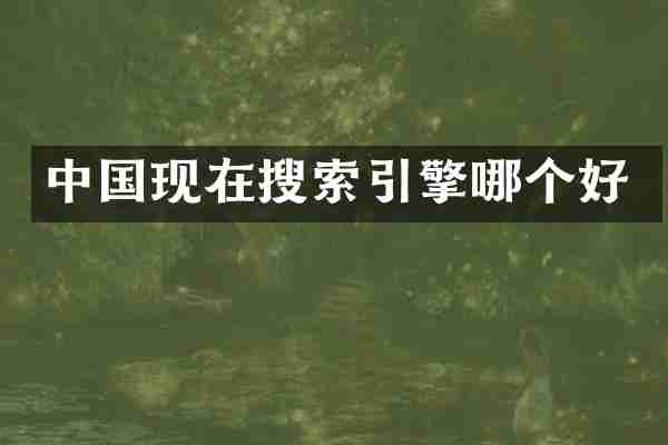 中国现在搜索引擎哪个好