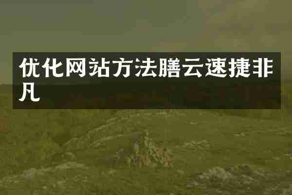 优化网站方法膳云速捷非凡