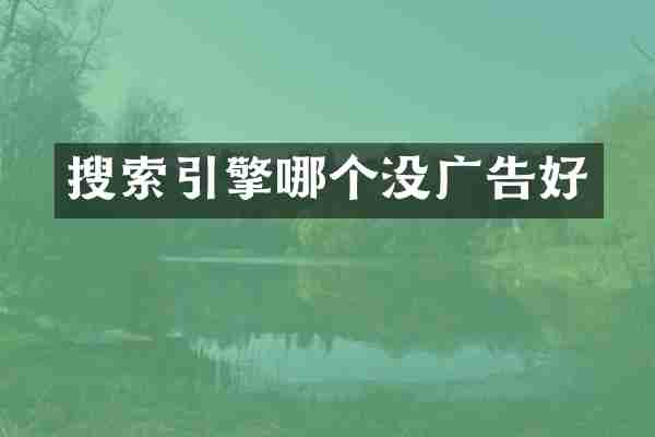 搜索引擎哪个没广告好