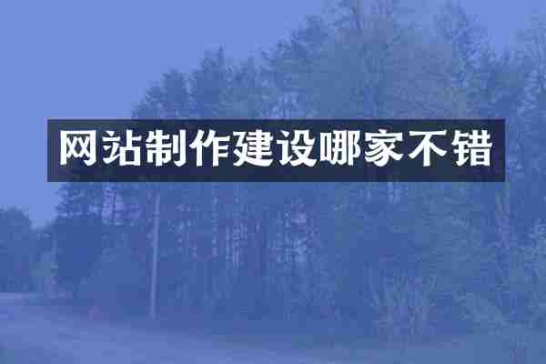 网站制作建设哪家不错