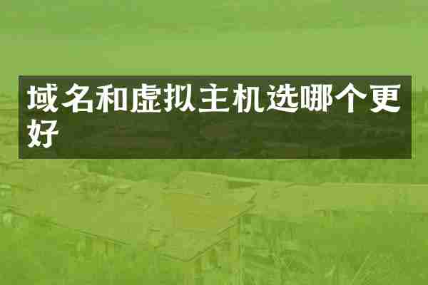 域名和虚拟主机选哪个更好