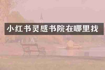 小红书灵感书院在哪里找