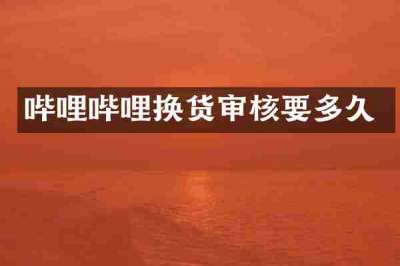 哔哩哔哩换货审核要多久
