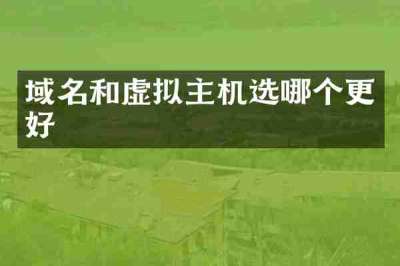 域名和虚拟主机选哪个更好