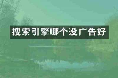 搜索引擎哪个没广告好