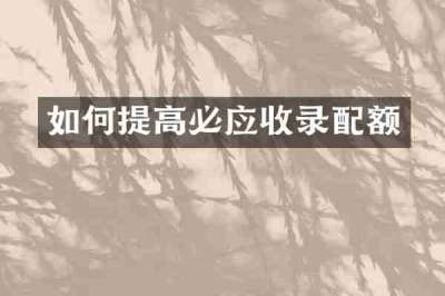 如何提高必应收录配额