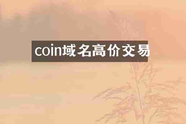 coin域名高价交易