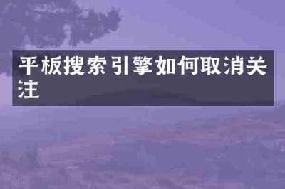 平板搜索引擎如何取消关注