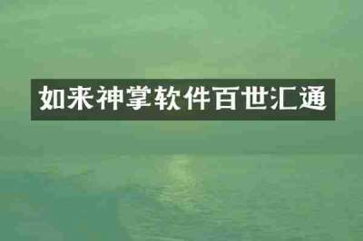 如来神掌软件百世汇通