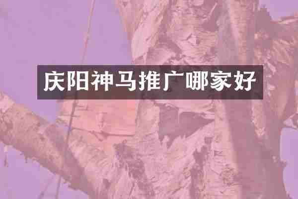 庆阳神马推广哪家好