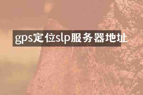 gps定位slp服务器地址