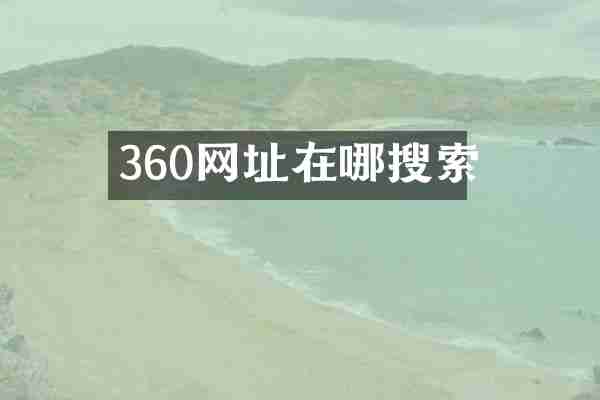 360网址在哪搜索